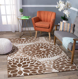 Floral Brown Area Rugs