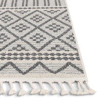 Ventova Grey Tribal Geometric Runner Rug