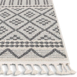Ventova Grey Tribal Geometric Runner Rug