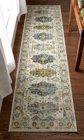 Novalie Ivory Patchwork Bohemian Medallion Pattern Area Rug