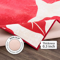 Floral Soft Area Rug - Non Slip Large Flower Carpet for Indoor Rug