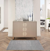 Essentials Solid Contemporary Silver Grey Area Rug