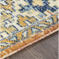 Darya Outdoor Medallion Soft Area Rug Orange/Navy