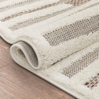 Bellagio Luna Tribal Moroccan Diamond Pattern Beige Area Rug