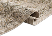 Persian Floral Oriental Medallion Design Ivory Beige Grey Soft Rug