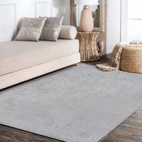 Haze Solid Low-Pile Red Soft Area Rug