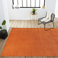 Haze Solid Low-Pile Red Soft Area Rug