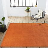 Haze Solid Low-Pile Red Soft Area Rug