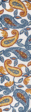 Julien Paisley High-Low Soft Area Rug Indoor Blue/Light Gray