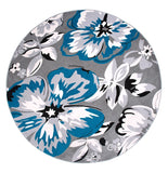 Gray/Grey Teal Blue White Floral Area Rugs