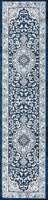 Palmette Modern Persian Floral Soft Area Rug  Blue/Navy