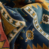 Noble Blue Southwestern Medallion Soft Rug