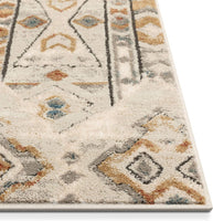 Varda Grey Tribal Patchwork Runner Rug