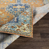 Darya Outdoor Medallion Soft Area Rug Orange/Navy