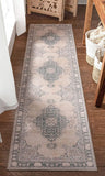 Mareva Machine Washable Beige Vintage Oriental Medallion Area Rug