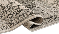 Coverly Grey & Beige Vintage Medallion Traditional Persian Oriental Plush Shed