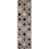 Modern Trellis Ivory Beige Brown Soft Area Rug