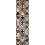 Modern Trellis Ivory Beige Brown Soft Area Rug