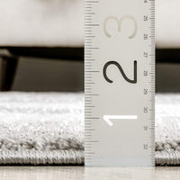 Lisbon Lujo Mid-Century Modern Geometric Grey Area rug