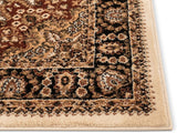 Medallion Oriental Persian Runner Rug Ivory