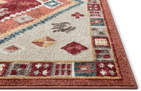 Moroccan Medallion Area Rug Red