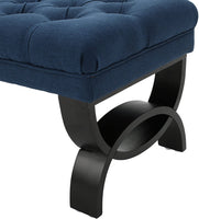 Knight Home Scarlett Fabric Ottoman Bench, Dark Blue