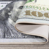 Hundred Dollar Bill Runner Rug, 22" x 53', Multicolor