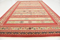 Tribal Pattern Rust Red Soft Area Rug