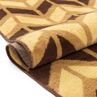 Miami Bourban Chevron Gold Modern Area Rug