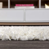 Mercer Plush Tassel Moroccan Tribal Geometric Trellis Area Rugs, Cream/Grey
