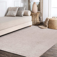 Haze Solid Low-Pile Red Soft Area Rug
