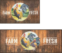 UpNUpCo Artistic and Colorful for Floor Non Slip Kitchen Rugs and Mats Kitchen Mat Set Farmhouse Kitchen Rugs - Barista Coffee House Chalk Art -2 Pieces - 30"x17" + 47”x17