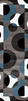 Circle Gray/Grey Blue Area Rug