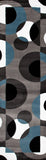 Circle Gray/Grey Blue Area Rug