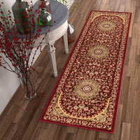 Persian Floral Traditional Medallion Red Oriental Soft Area Rug
