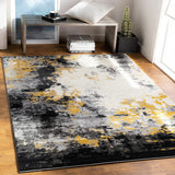 Cantrell Mustard Yellow and Gray Modern Area Rug