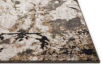 Splash Gold Grey Modern Vintage  Abstract Soft Plush Area Rug