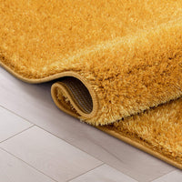 Ciel Golden Yellow Ultra-Soft Multi-Textured Shimmer Pile Area Rug