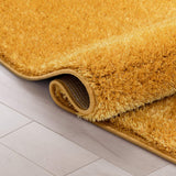 Ciel Golden Yellow Ultra-Soft Multi-Textured Shimmer Pile Area Rug