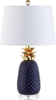 Pineapple 23" Ceramic LED Table Lamp Navy/Gold