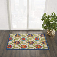 Aloha Blue Multi-color Indoor Outdoor Area Rug