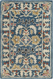 Antiquity Collection Handmade Traditional Oriental Premium Wool Area Rug Dark Blue / Multi