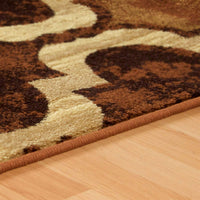 Modern Trellis Coffee Soft Area Rug