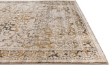 Persian Floral Oriental Medallion Design Ivory Beige Grey Soft Rug