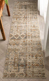 Varda Grey Tribal Patchwork Runner Rug