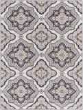 Demask Floral Selena Soft Area Rug, Gray