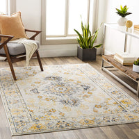 Delney Yellow Soft Area Rug