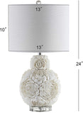 Seashell Rosette 24" LED Lamp Cream