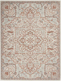 Persian Floral Traditional Ivory Brick Red Soft Area Rug