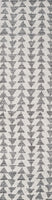 Aisha Moroccan Triangle Geometric Area Rugs Cream Gray